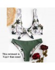 Bikinx Bandeau stroje kąpielowe kobiety push up strój kąpielowy kobiet kaktus drukuj mikrobikini 2019 sexy strój kąpielowy bikin