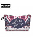 Deanfun mody torby kosmetyczne 3D drukowane w stylu vintage, w paski wzór panie makijaż organizator podróży 50881