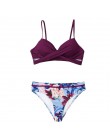 CUPSHE Push Up kwiecisty szal zestawy bikini seksowne stringi damskie dwa kawałki stroje kąpielowe 2020 dziewczyna plaża kostium