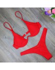 Dwuczęściowy strój kąpielowy dla kobiet bikini na wakacje gładki klasyczny wygodny modny seksowny
