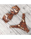 Nadruk zwierzęta Leopard Bikini push up strój kąpielowy damskie seksowne bikini 2020 brazylijskie stringi strój kąpielowy Bandea