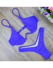 Dwuczęściowy strój kąpielowy dla kobiet bikini na wakacje gładki klasyczny wygodny modny seksowny