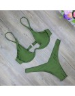 Dwuczęściowy strój kąpielowy dla kobiet bikini na wakacje gładki klasyczny wygodny modny seksowny