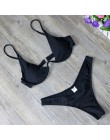 Dwuczęściowy strój kąpielowy dla kobiet bikini na wakacje gładki klasyczny wygodny modny seksowny