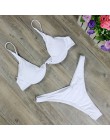 Dwuczęściowy strój kąpielowy dla kobiet bikini na wakacje gładki klasyczny wygodny modny seksowny