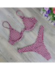Dwuczęściowy strój kąpielowy dla kobiet bikini na wakacje gładki klasyczny wygodny modny seksowny