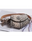2020 nowy piterek kobiety talia saszetka na pasek serpentyn Vintage saszetki na pas dziewczyna moda Bum etui skóra, na telefon C
