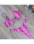 Dwuczęściowy strój kąpielowy dla kobiet bikini na wakacje gładki klasyczny wygodny modny seksowny