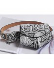 2020 nowy piterek kobiety talia saszetka na pasek serpentyn Vintage saszetki na pas dziewczyna moda Bum etui skóra, na telefon C