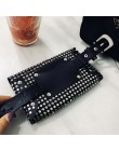 DIINOVIVO modne nity saszetka biodrowa luksusowy projektant piterek małe kobiety talii torba etui na telefon Punk saszetka na pa