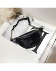 Damska torba na klatkę piersiową moda łańcuszek skórzana torba na ramię torba damska o dużej pojemności Zipper Phone Money Waist