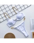 Dwuczęściowy strój kąpielowy dla kobiet bikini na wakacje gładki klasyczny wygodny modny seksowny