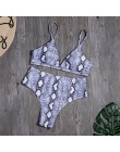 Sexy wzór w cętki Bikini kobiety Bikini Set strój kąpielowy wysokie cięcie strój kąpielowy stroje kąpielowe kobiet lato brazylij
