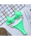 Dwuczęściowy strój kąpielowy dla kobiet bikini na wakacje gładki klasyczny wygodny modny seksowny
