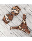 Nadruk zwierzęta Leopard Bikini push up strój kąpielowy damskie seksowne bikini 2020 brazylijskie stringi strój kąpielowy Bandea