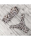 Nadruk zwierzęta Leopard Bikini push up strój kąpielowy damskie seksowne bikini 2020 brazylijskie stringi strój kąpielowy Bandea