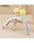 LIONSEN 8.5cm paski koraliki torebka metalowa rama uchwyt na torebkę Clutch Bag akcesoria torebkowe do pocałunku zapięcie na zam
