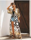 2020 kobiet strój kąpielowy Cover Up rękaw kaftan i tunika na plażę sukienka De Plage solidny biały bawełna Pareo plaża wysoki k