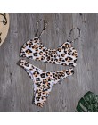 Sexy wzór w cętki Bikini kobiety Bikini Set strój kąpielowy wysokie cięcie strój kąpielowy stroje kąpielowe kobiet lato brazylij