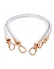 2 sztuk PU skóra pleciona lina uchwyty do torebki pasek do torby na ramię torebka handmade DIY akcesoria stop metalowy haczyk kl