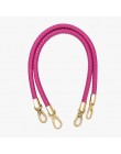 2 sztuk PU skóra pleciona lina uchwyty do torebki pasek do torby na ramię torebka handmade DIY akcesoria stop metalowy haczyk kl