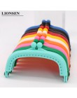 LIONSEN 8.5cm łuku z tworzywa sztucznego torebka rama uchwyt na torebkę Clutch Bag akcesoria torebkowe do pocałunku zapięcie na 