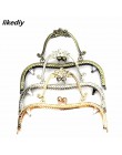 3 sztuk/partia 20.5 cm brąz srebrny złoty Plum blossom kwiat wzór w stylu vintage torebka metalowa rama pocałunek zapięcie uchwy