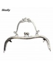3 sztuk/partia 20.5 cm brąz srebrny złoty Plum blossom kwiat wzór w stylu vintage torebka metalowa rama pocałunek zapięcie uchwy