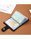 Nowa funkcja PU Leather 24 etui na karty wizytownik na karty biznesowe mężczyźni kobiety torba na karty kredytowe paszport portf