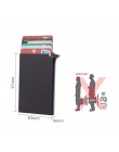 RFID Anti-theft inteligentny portfel cienkie etui na dowód osobisty Unisex automatycznie solidne metalowe etui na karty kredytow