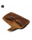 Hurtownia Retro skórzany portfel na karty mężczyzn kart bankowych dla ludzi biznesu uchwyt cienkie etui na karty kredytowe wygod