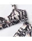 Sexy Snake bikini we wzory 2019 damski strój kąpielowy kobiety stroje kąpielowe stringi zestaw bikini push up wysokiej talii str