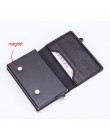 DIENQI Anti Rfid etui na dowód osobisty futerał męski skórzany metalowy portfel męska portmonetka kobiety Mini Carbon etui na ka