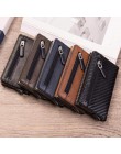 DIENQI Anti Rfid etui na dowód osobisty futerał męski skórzany metalowy portfel męska portmonetka kobiety Mini Carbon etui na ka