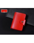 Nowa funkcja PU Leather 24 etui na karty wizytownik na karty biznesowe mężczyźni kobiety torba na karty kredytowe paszport portf