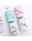 Kobiety skórzany futerał na karty etui na karty kredytowe Student Cute Cartoon identyfikatory portfel paszport wizytownik na kar