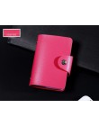 Nowa funkcja PU Leather 24 etui na karty wizytownik na karty biznesowe mężczyźni kobiety torba na karty kredytowe paszport portf