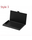 1 PC aluminiowe metalowe etui na karty kredytowe Slim Anti-Scan RFID blokowanie portfela etui na wizytówki