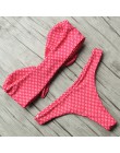 Solidny bandeau Bikini Set 2020 Sexy strój kąpielowy kobiety Bikini brazylijski stringi stroje kąpielowe kobiet stanik strój kąp