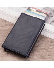 DIENQI Anti Rfid etui na dowód osobisty futerał męski skórzany metalowy portfel męska portmonetka kobiety Mini Carbon etui na ka