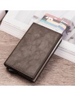 DIENQI Anti Rfid etui na dowód osobisty futerał męski skórzany metalowy portfel męska portmonetka kobiety Mini Carbon etui na ka