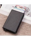DIENQI Anti Rfid etui na dowód osobisty futerał męski skórzany metalowy portfel męska portmonetka kobiety Mini Carbon etui na ka