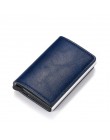 Bycobecy etui na karty kredytowe portfel mężczyźni kobiety Metal RFID Vintage torba aluminiowa crazy horse skóra pu posiadacz ka