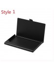 1 PC aluminiowe metalowe etui na karty kredytowe Slim Anti-Scan RFID blokowanie portfela etui na wizytówki