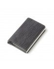 Bycobecy etui na karty kredytowe portfel mężczyźni kobiety Metal RFID Vintage torba aluminiowa crazy horse skóra pu posiadacz ka
