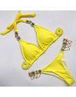 2019 Rhinestone Swimsuit kobiety Bikini kryształowy diament zestaw metalowy łańcuch stroje kąpielowe kobiet luksusowe arystokrat