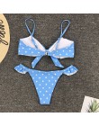 Sexy Polka Dot Bikini kobiety 2020 dwuczęściowy strój kąpielowy Push Up stroje kąpielowe kwiatowy strój kąpielowy brazylijski st