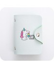 Kobiety skórzany futerał na karty etui na karty kredytowe Student Cute Cartoon identyfikatory portfel paszport wizytownik na kar