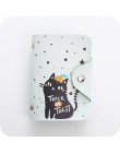 Kobiety skórzany futerał na karty etui na karty kredytowe Student Cute Cartoon identyfikatory portfel paszport wizytownik na kar