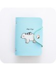 Kobiety skórzany futerał na karty etui na karty kredytowe Student Cute Cartoon identyfikatory portfel paszport wizytownik na kar